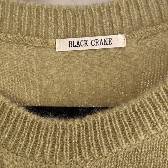 Black Crane Lime Waterfall Mohair & Wool Dress - Size L - Never Worn - Picture 10 of 15